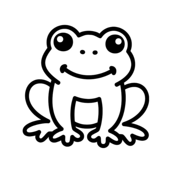 Cute Frog Outline Vinyl Decal Sticker Car Truck Window Laptop Bumper Mug
