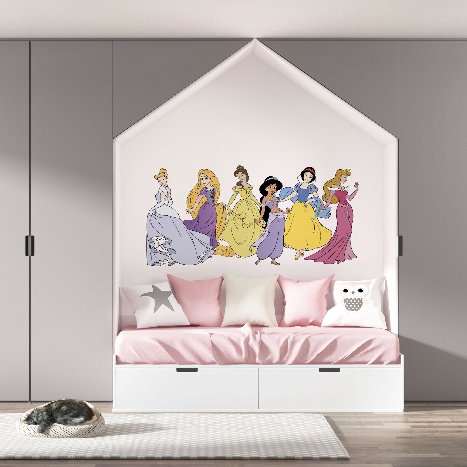 Vinyl Disney Movie Princess Kids Bedroom Adhesive Home Wall Decoration Art 9×20
