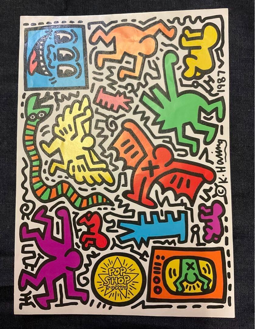 Keith Haring POP SHOP TOKYO Sticker & Magnets 1987 Silk Screen 10.2 x 14.3 in
