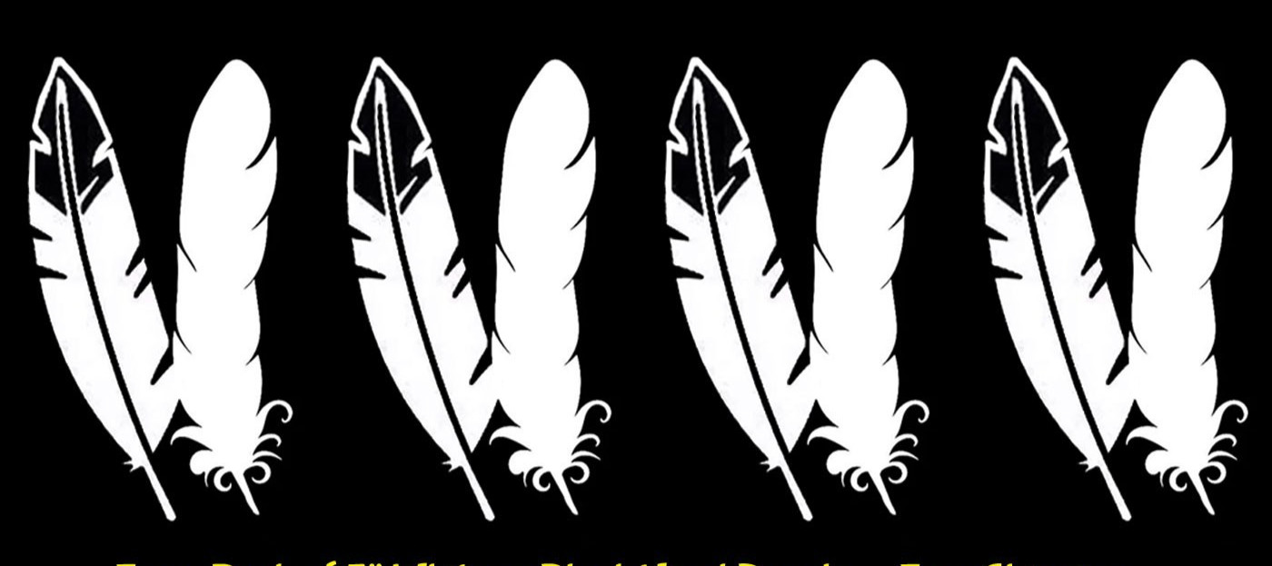 Native American Eagle Feathers Four 4" Vinyl Decals Car Window Any Flat Surface