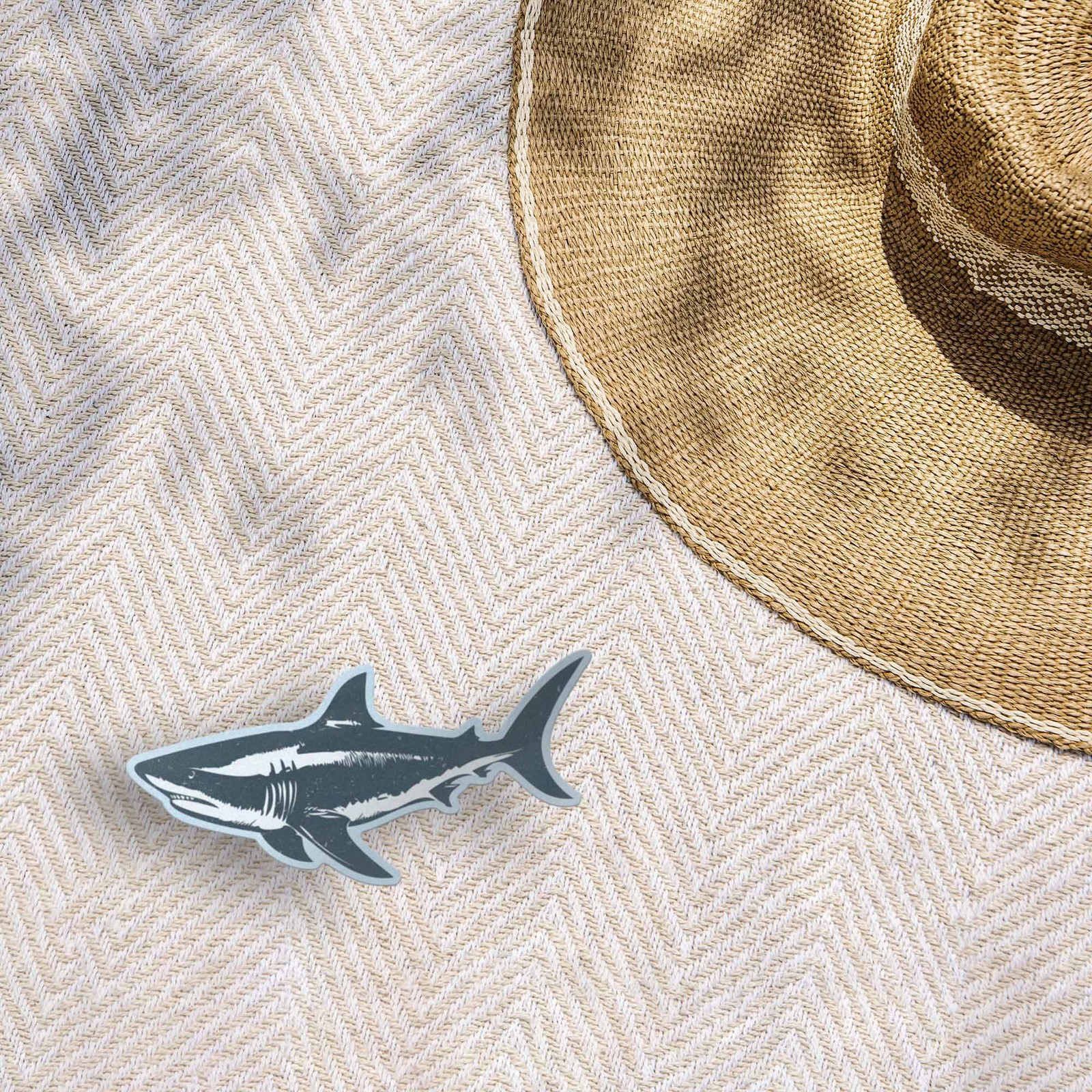 Shark Sticker – Cool Ocean Beach Decal for Laptop & Hydroflask Water Bottle