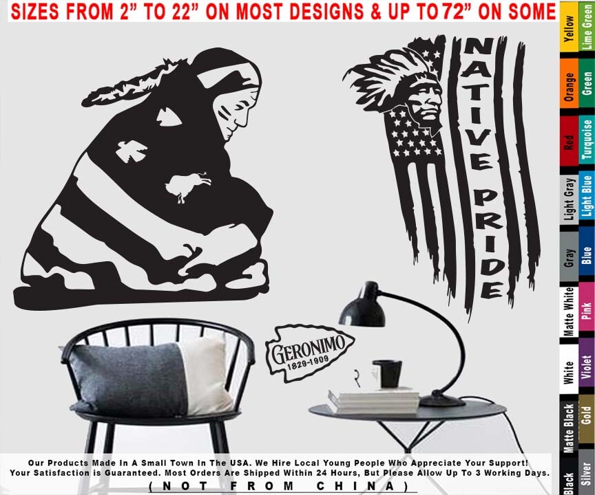 Native American Man Wrapped in Blanket Navajo Hopi Zuni NM AZ Sticker Decal