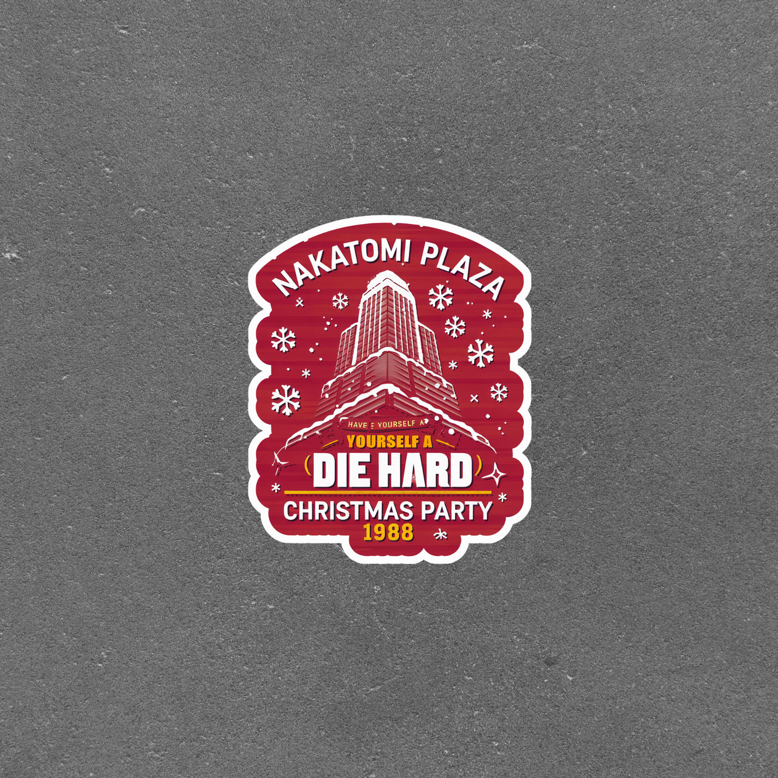 Nakatomi Plaza Die Hard Christmas Party 1988 Sticker Prop Decor Inspired By Movi