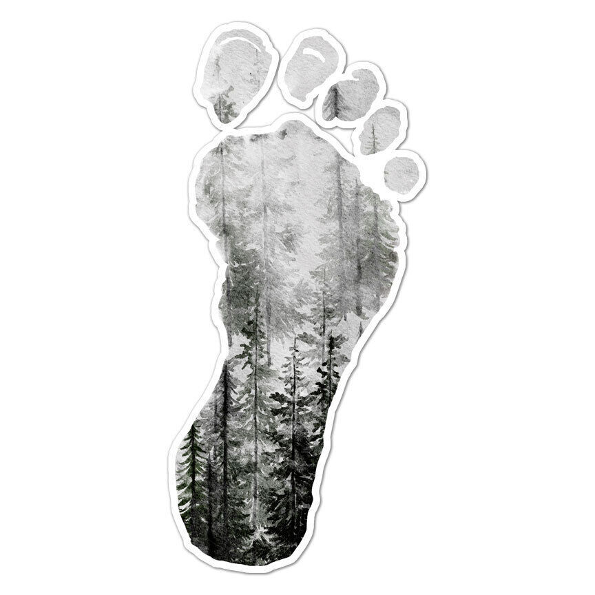 Footprint Bigfoot Sticker Decal