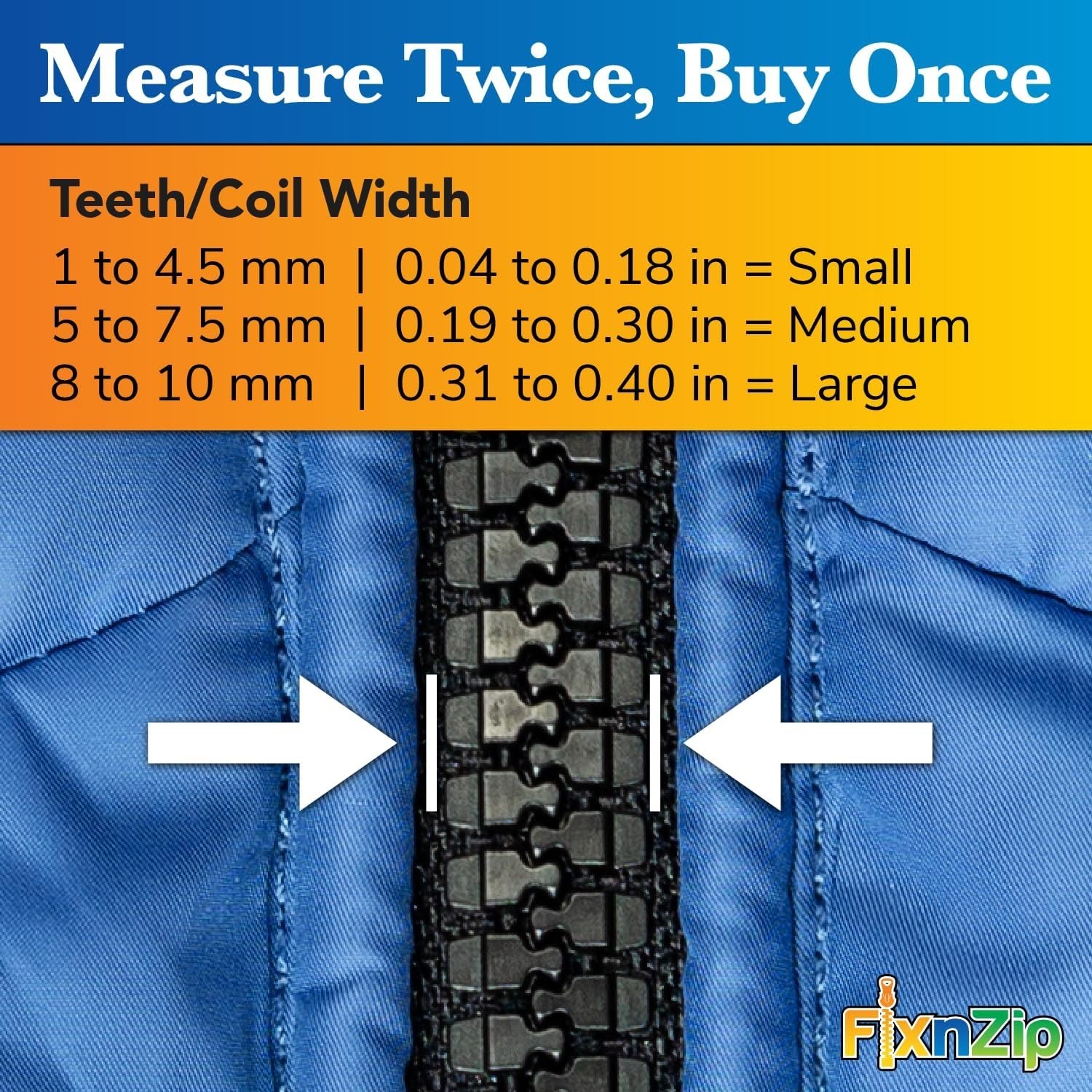 Fix n’ Zip Universal Zipper Repair Kit – Black Nickel, 3 Sizes for Quick Repairs