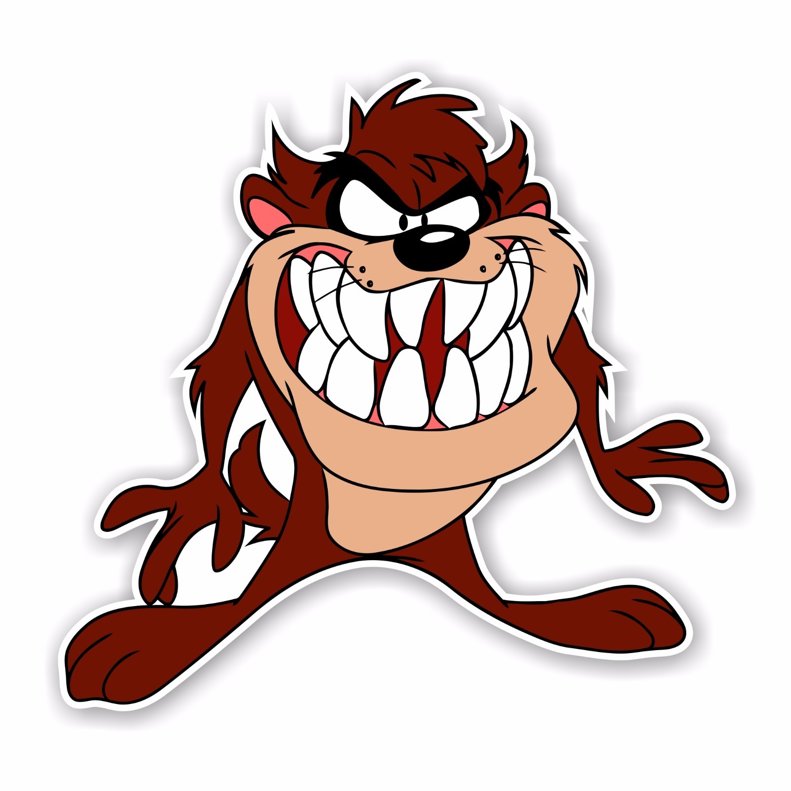Taz Big Teeth Decal / Sticker Die cut