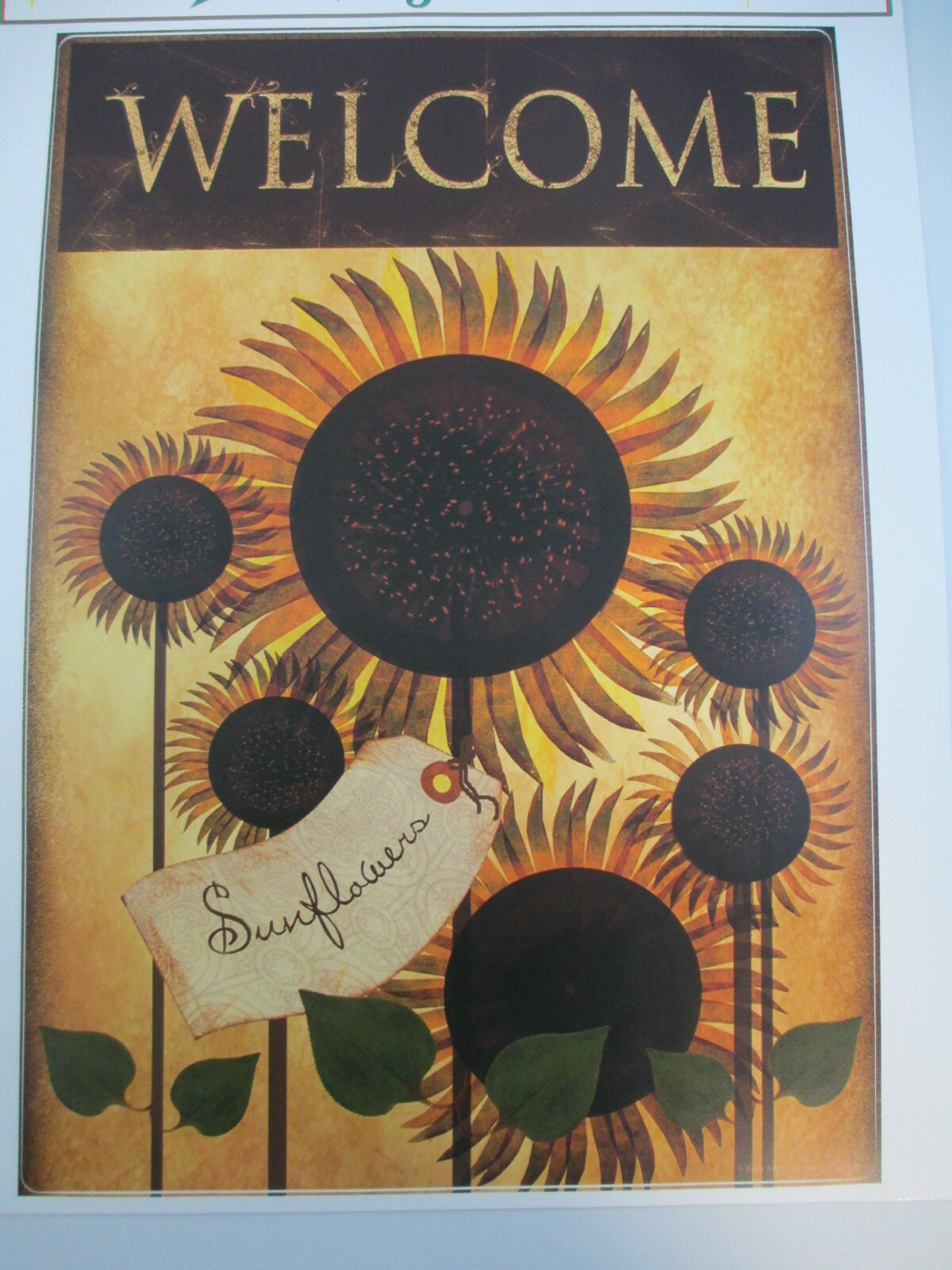 Welcome Sunflowers Country Vinyl Wall Decal Removable Repositionable
