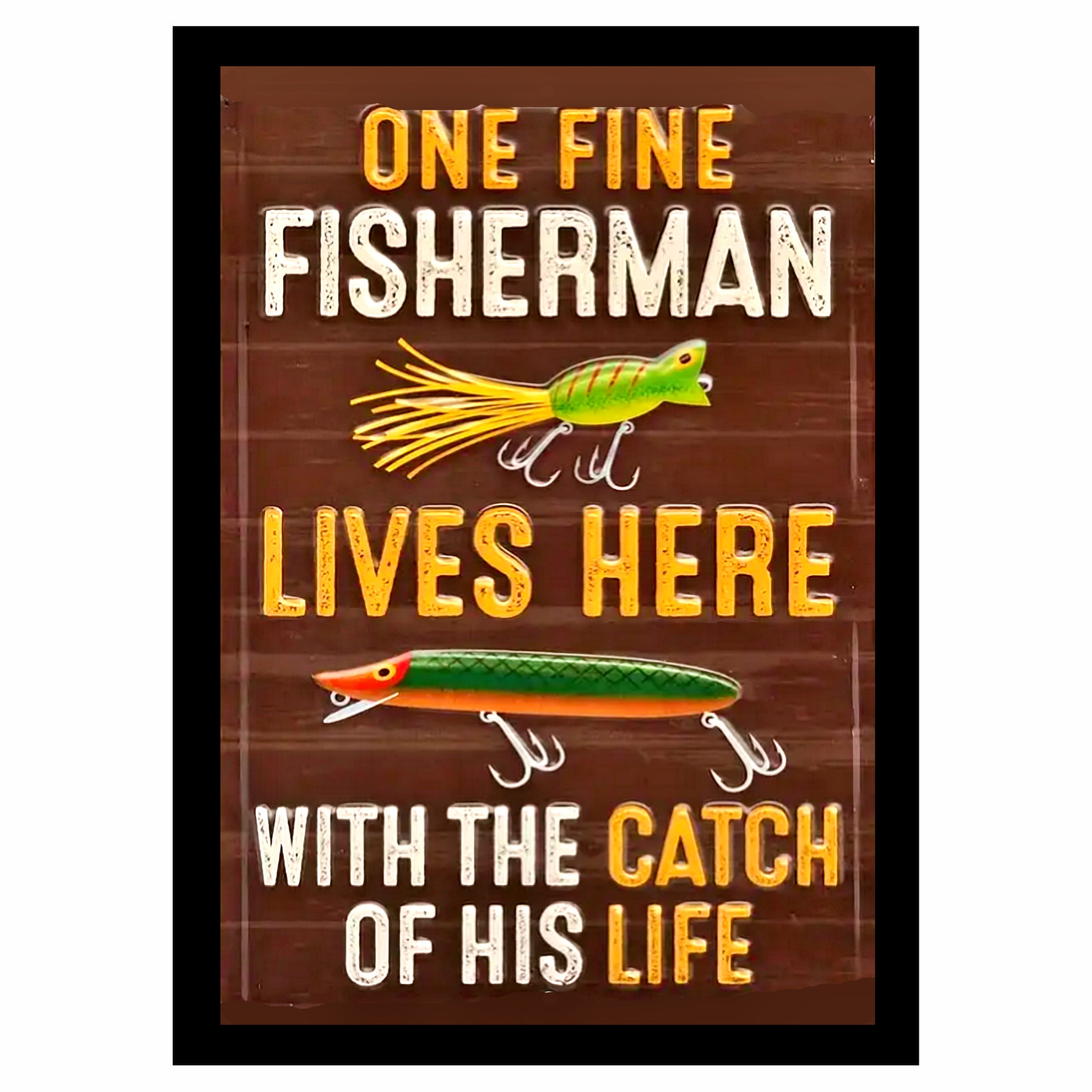 Fishing Sticker Sign Bait Tackle Man Cave Lodge Lake House Fishing hole Decor