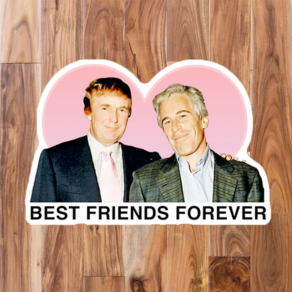 Anti-Trump Sticker Pack Epstein Files BEST FRIENDS, PREDATORS, Nothing to See