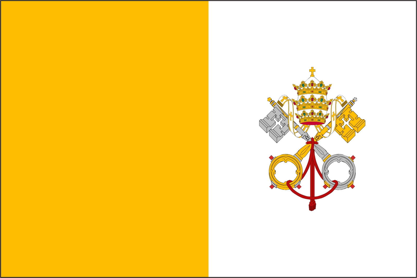 Vatican City Flag Vinyl Decal / Sticker ** 5 Sizes **
