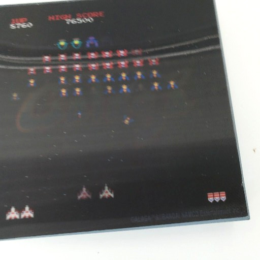 VIDEO GAME – GALAGA – 3D 6x6x1.5 Wooden hologram