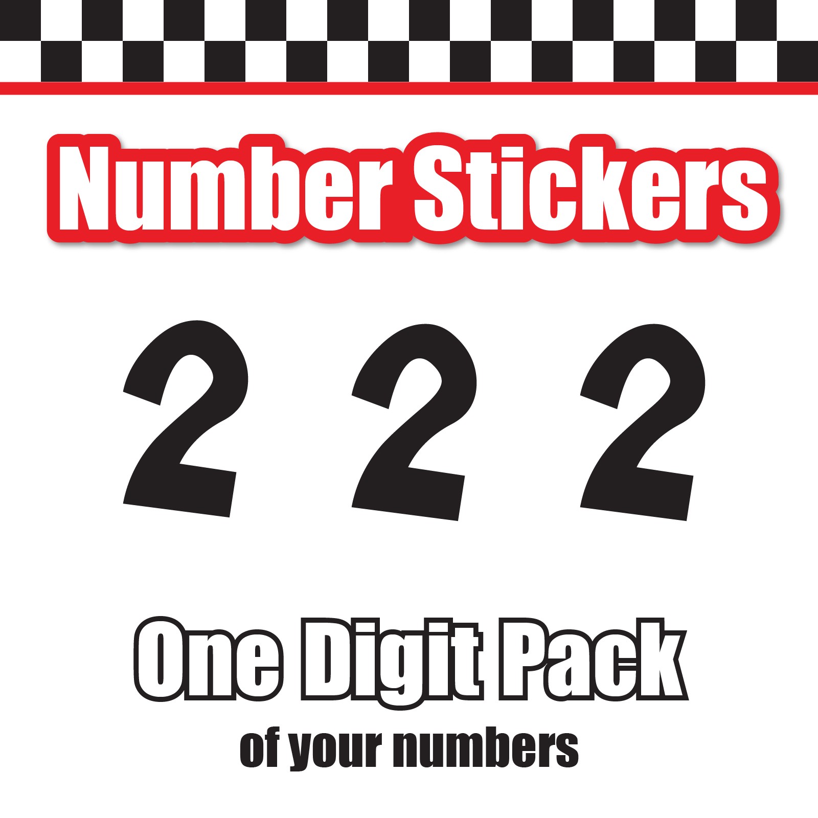 3x 3 Digit Custom Single Number Stickers Decal Locker Door Mailbox Cheri