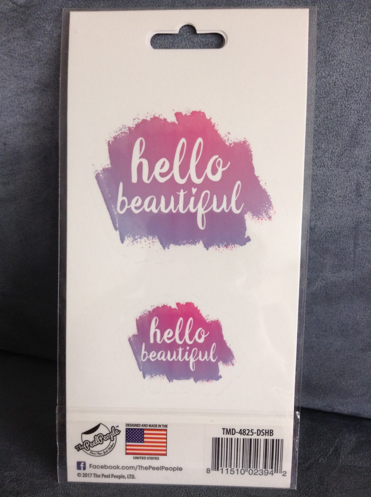 THE PEEL PEOPLE REMOVABLE DECALS READ HELLO BEAUTIFUL