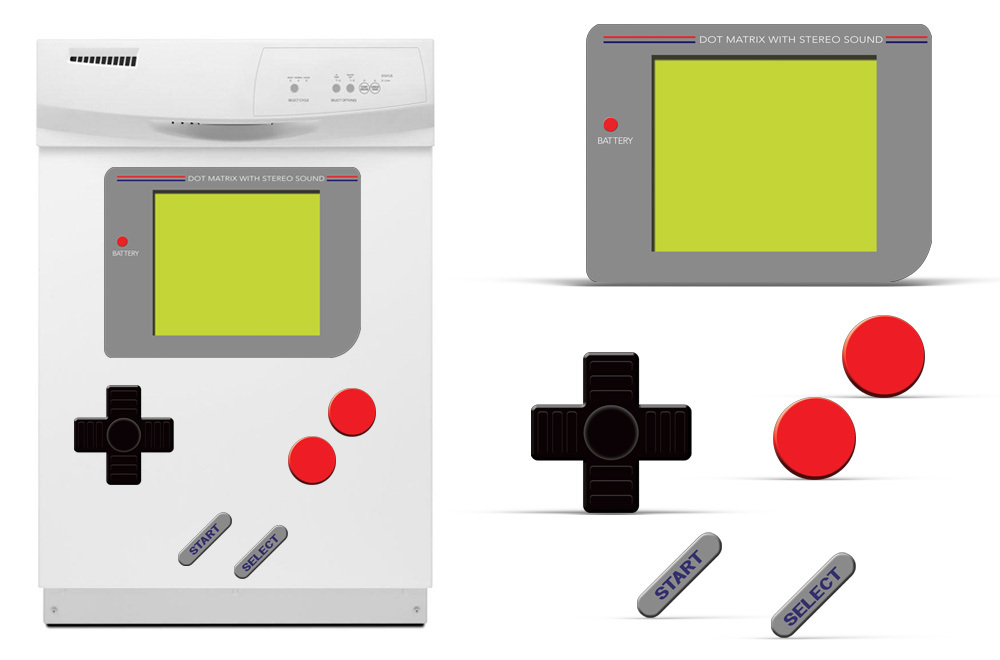 Dry Erase Dorm Room Door Gamer Decals Man Cave Retro Vintage Stickers GAME BOY