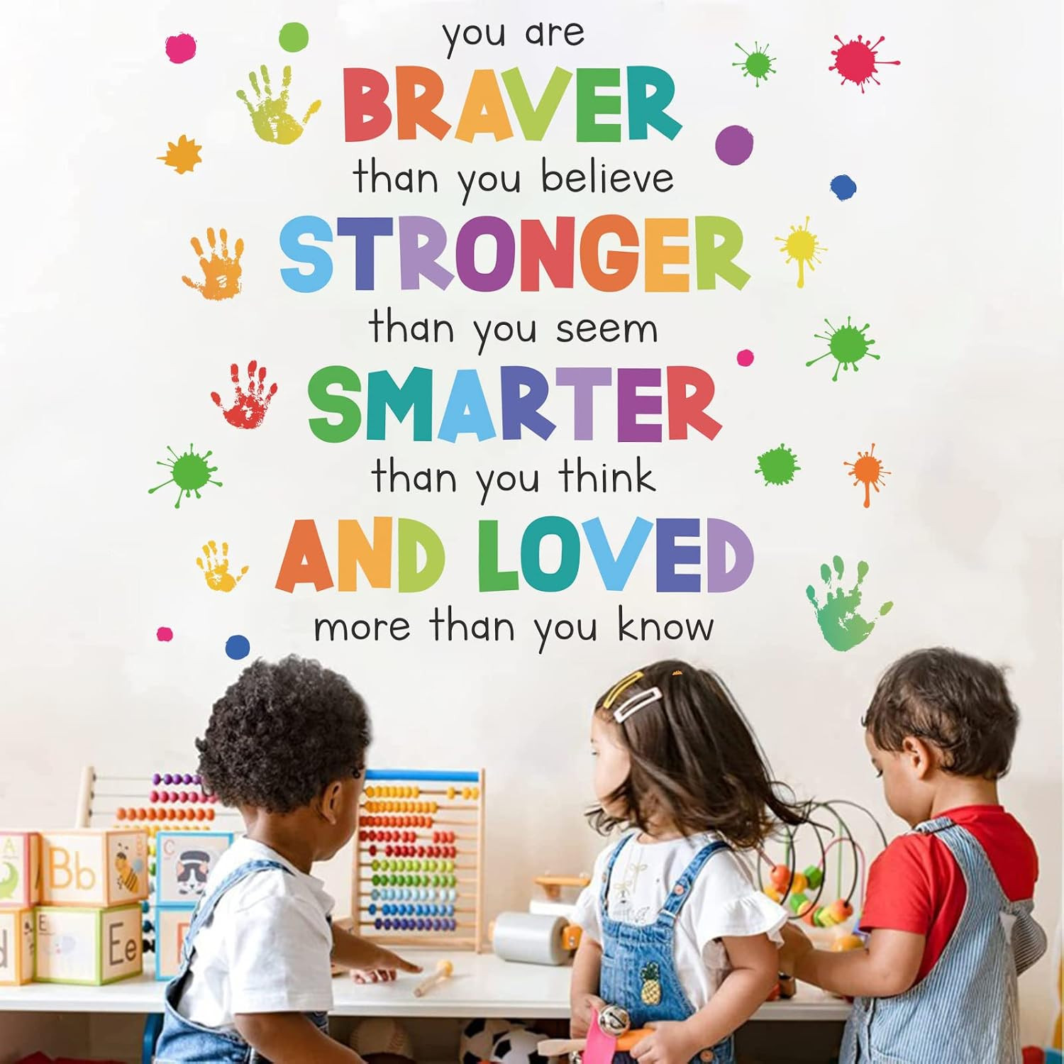 Colorful Crayon Wall Decals Peel and Stick for Playroom Nursery