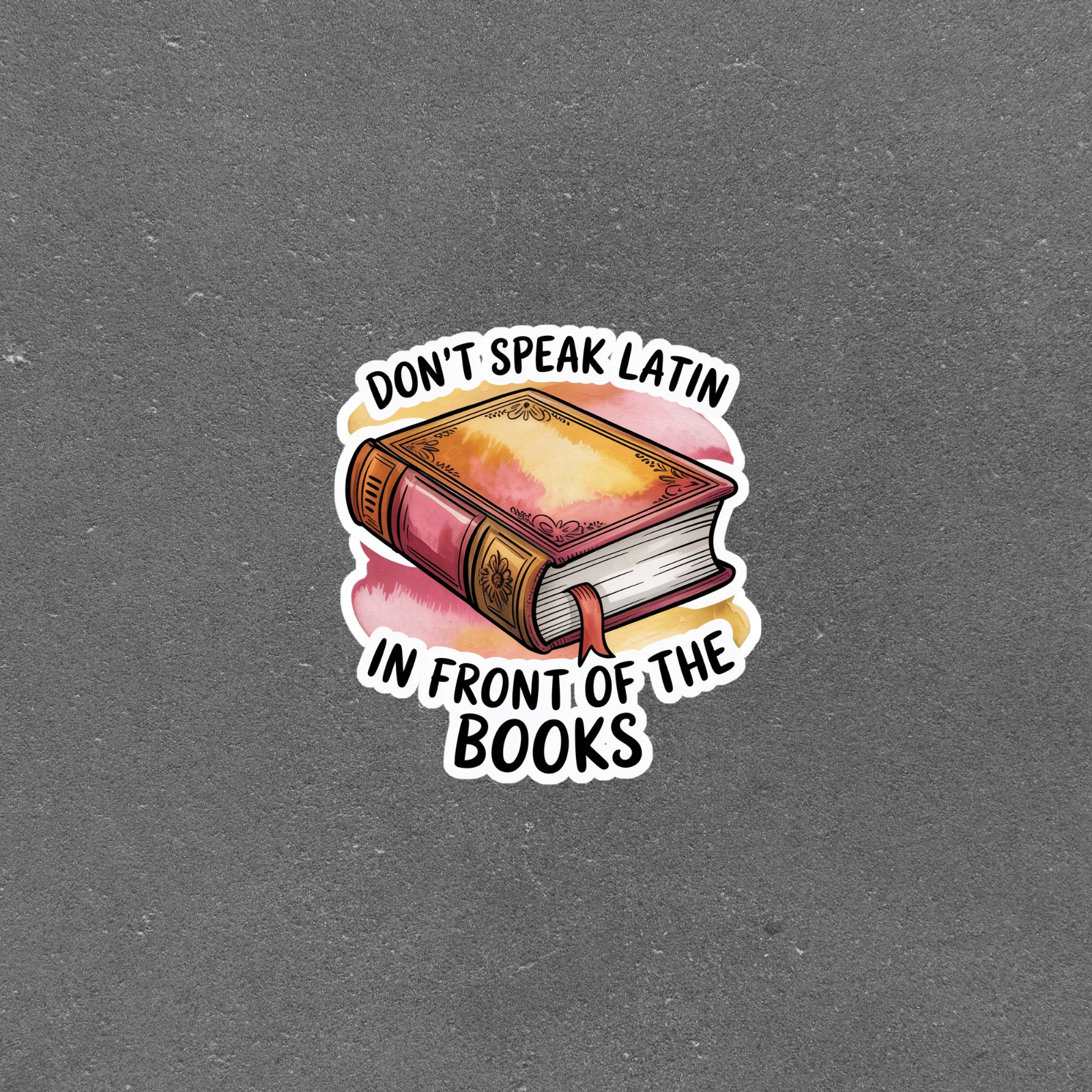 Funny Book Lover Sticker for Bibliophiles Latin Language Humor #6178