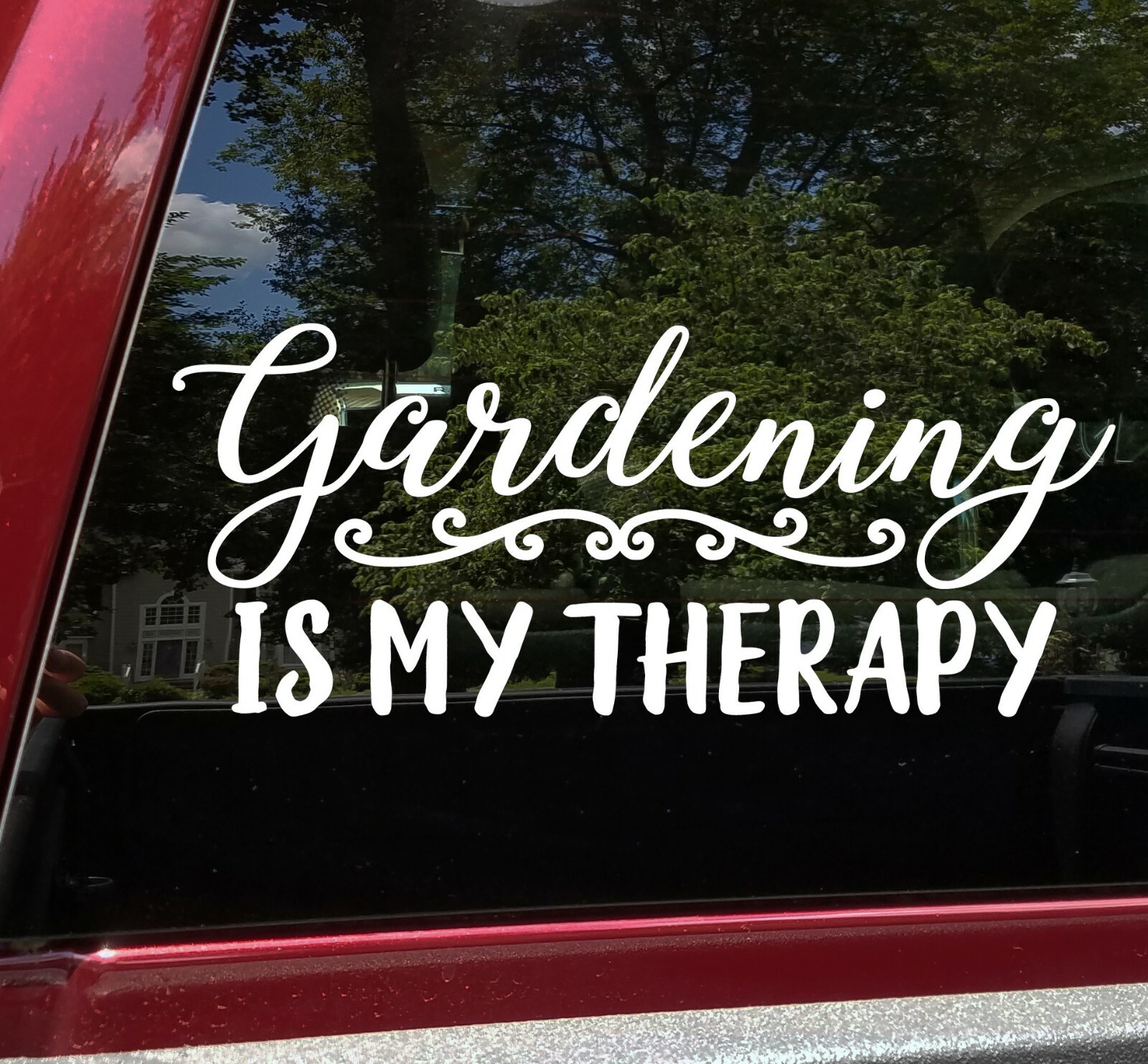 Gardening is My Therapy Vinyl Decal – Flowers Plants Garden – Die Cut Sticker