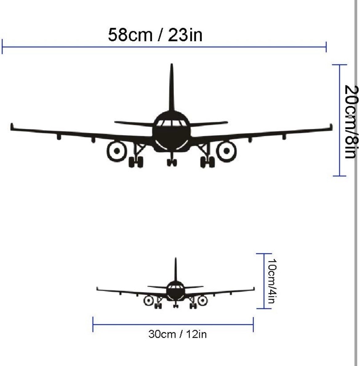 Aircraft Wall Decor Stickers DIY Removable Airplane Mural for Boys Girls Bedroom