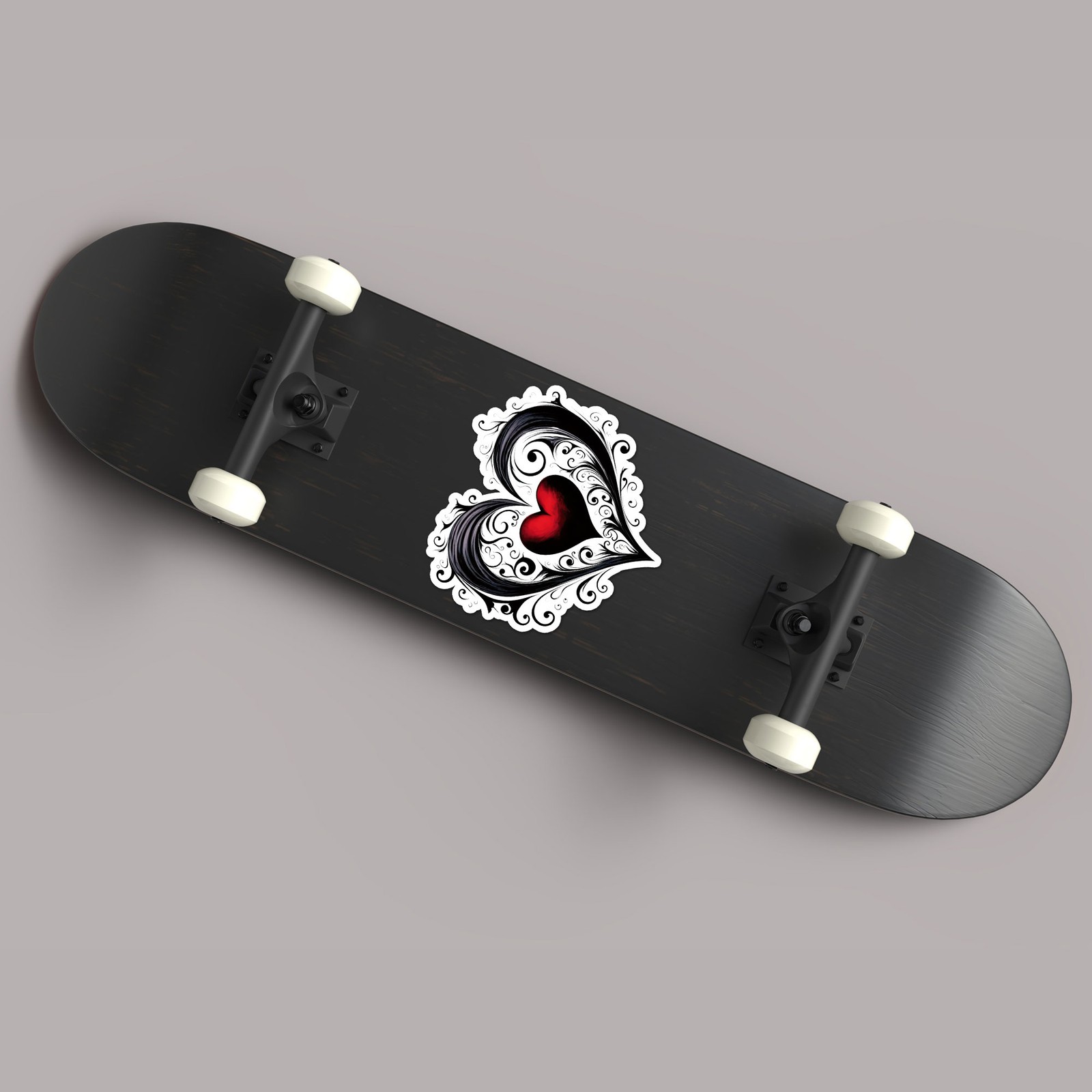 Gothic Black Red Heart – Vinyl Decal Sticker – Car Window Laptop – ebn11684