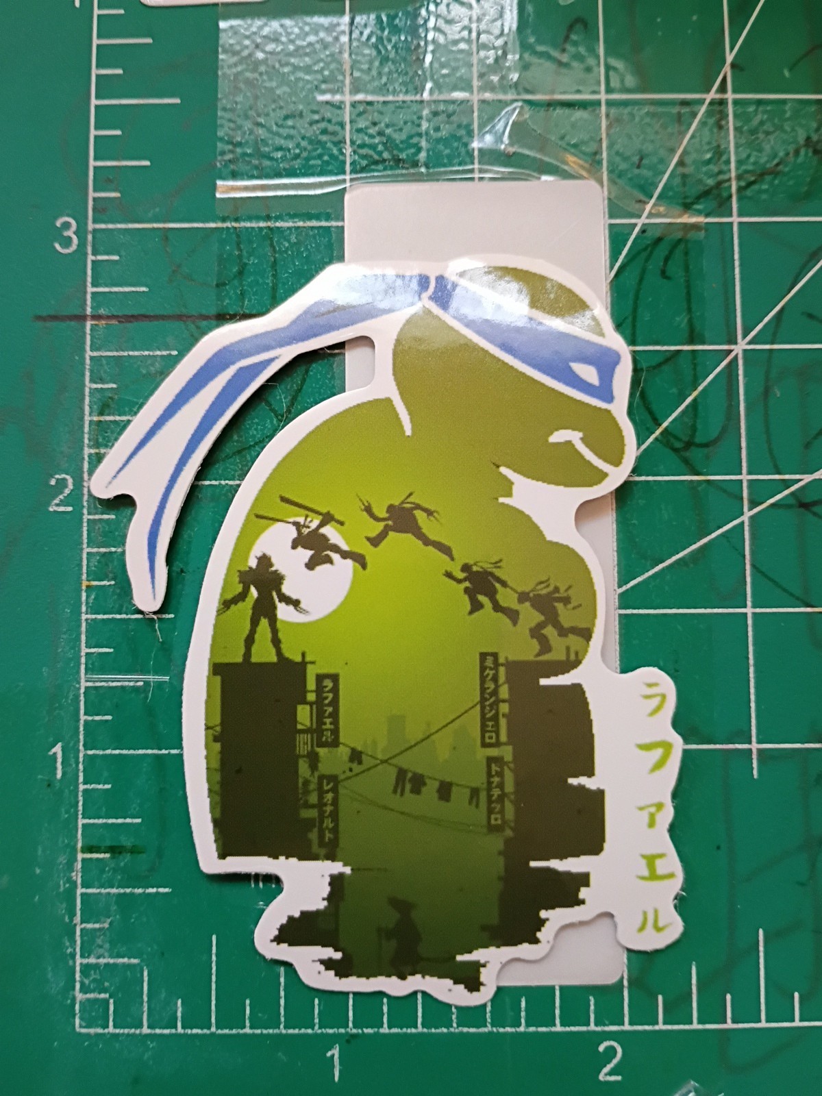 TMNT STICKER X LEONARDO X VYNIL HIGH GLOSS DIE CUT STICKER X 3X2 INCHES STICKER