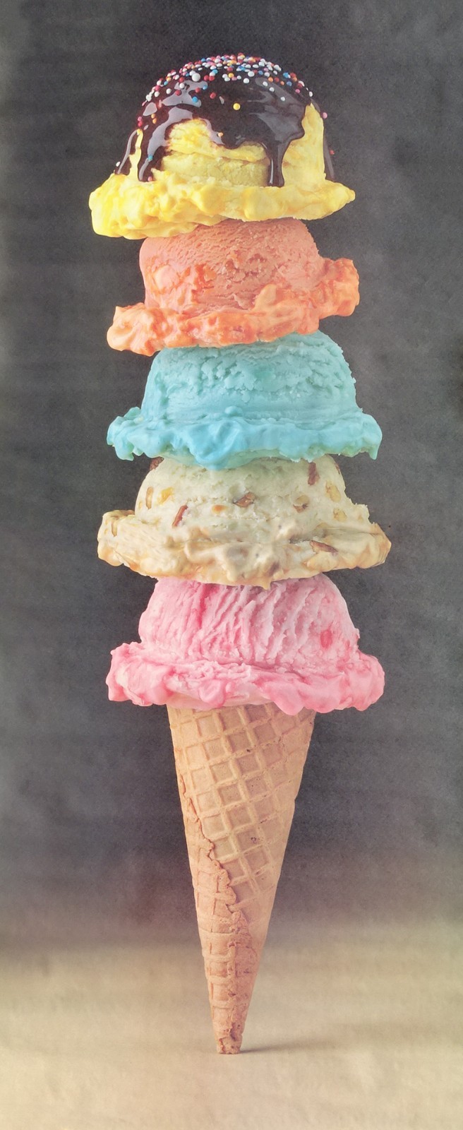 Food Challenge GIANT 5 Scoop Ice Cream Photo Door Wall Mural Poster 82.5” X 34”