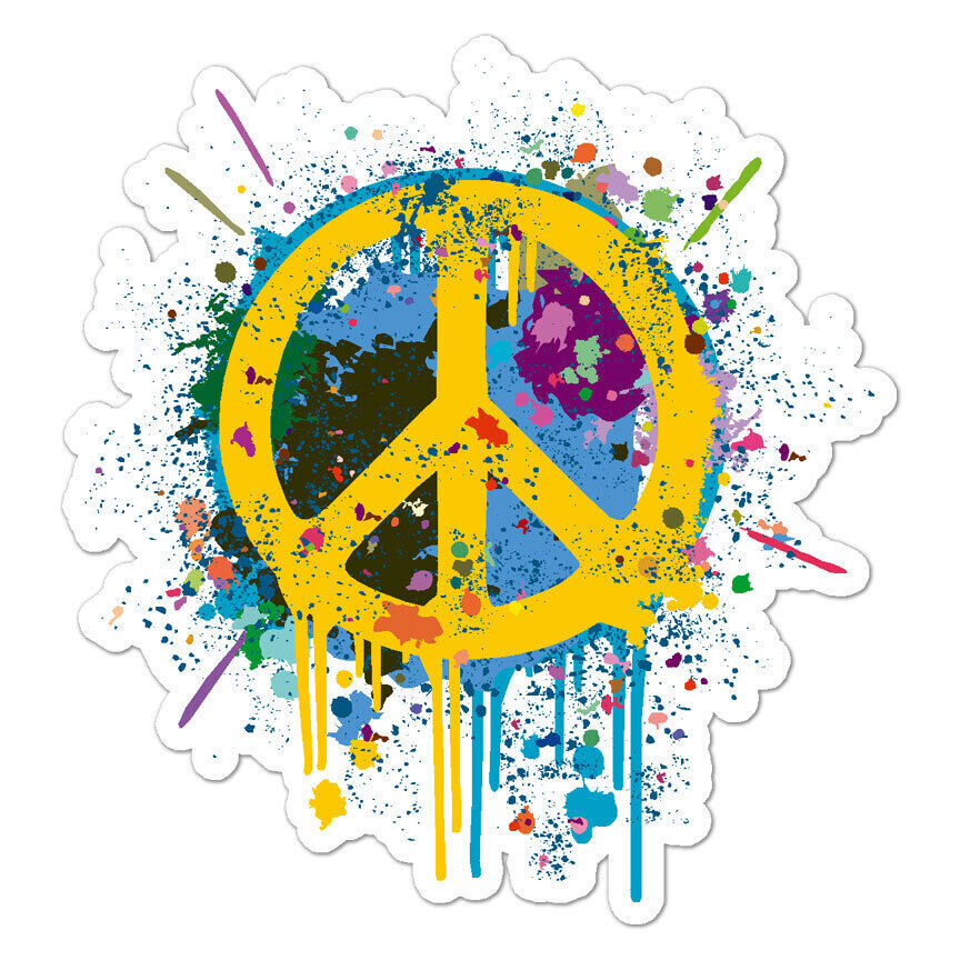 Peace Sign Splatter Sticker Decal