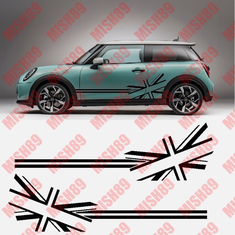 Mini Cooper Graohics Decal Britain British Flag Vinyl Sticker Any Size Any Color