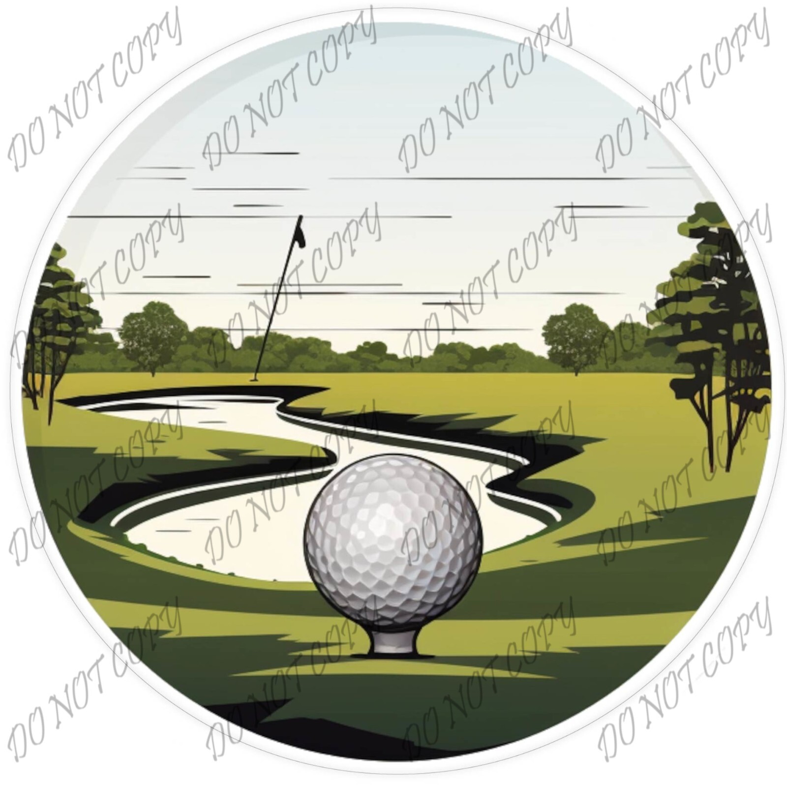 Laminated Vinyl Decal Die Cut Sticker – Golf Lovers Lot – Made in USA