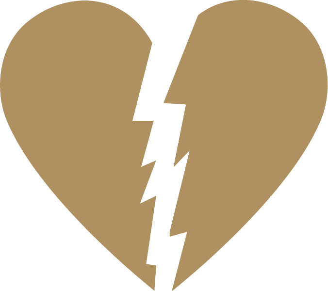 Broken Heart Love Multiple Colors Die Cut Vinyl Decal Made in USA
