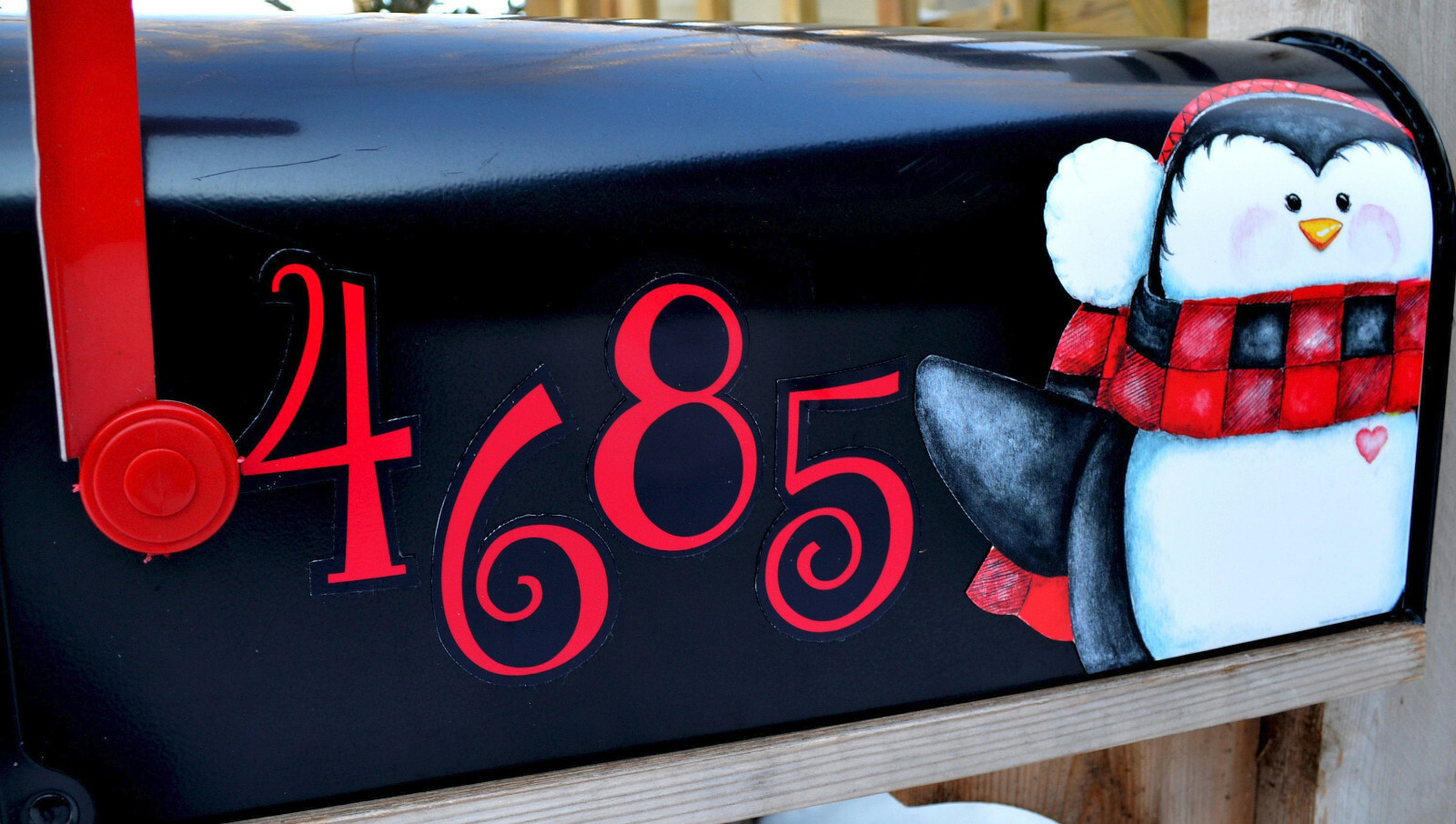Mailbox Magnet (Partial Cover) Penguin Winter Magnetic for Mail Box Custom