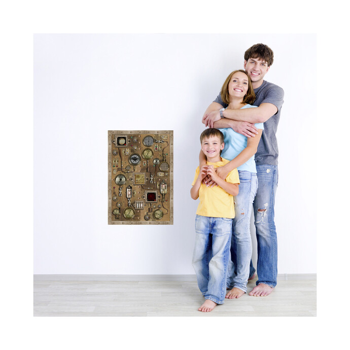 Steampunk Control Panel Decal Design 1 – 16" x 23"