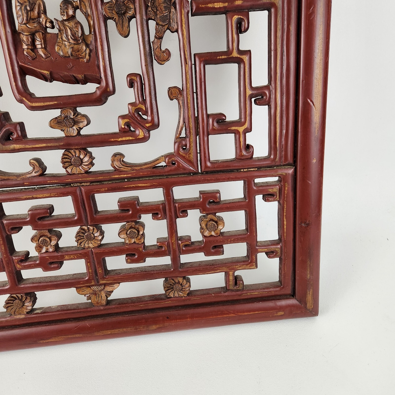 Vintage Chinese Hand Carved Wall Decor
