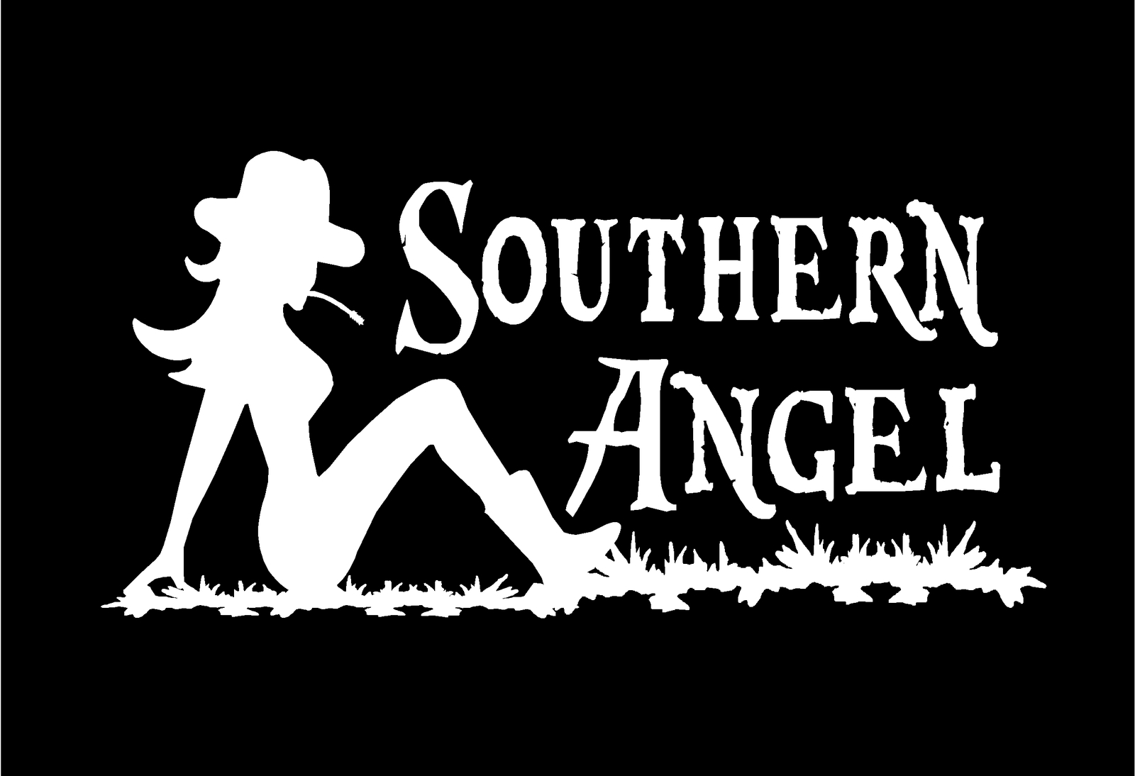Sexy Southern Angel Decal Mud flap Girl vinyl car truck window sticker graphic