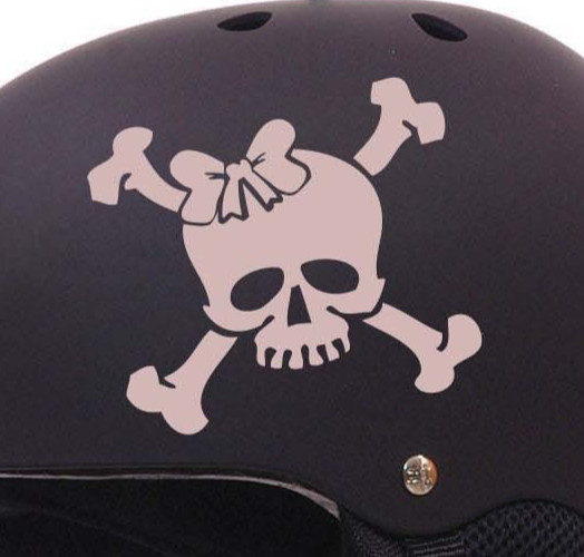 Roller Derby SKULL WITH BOW Vinyl Sticker Decal 3"-6" (Helmet not Included)