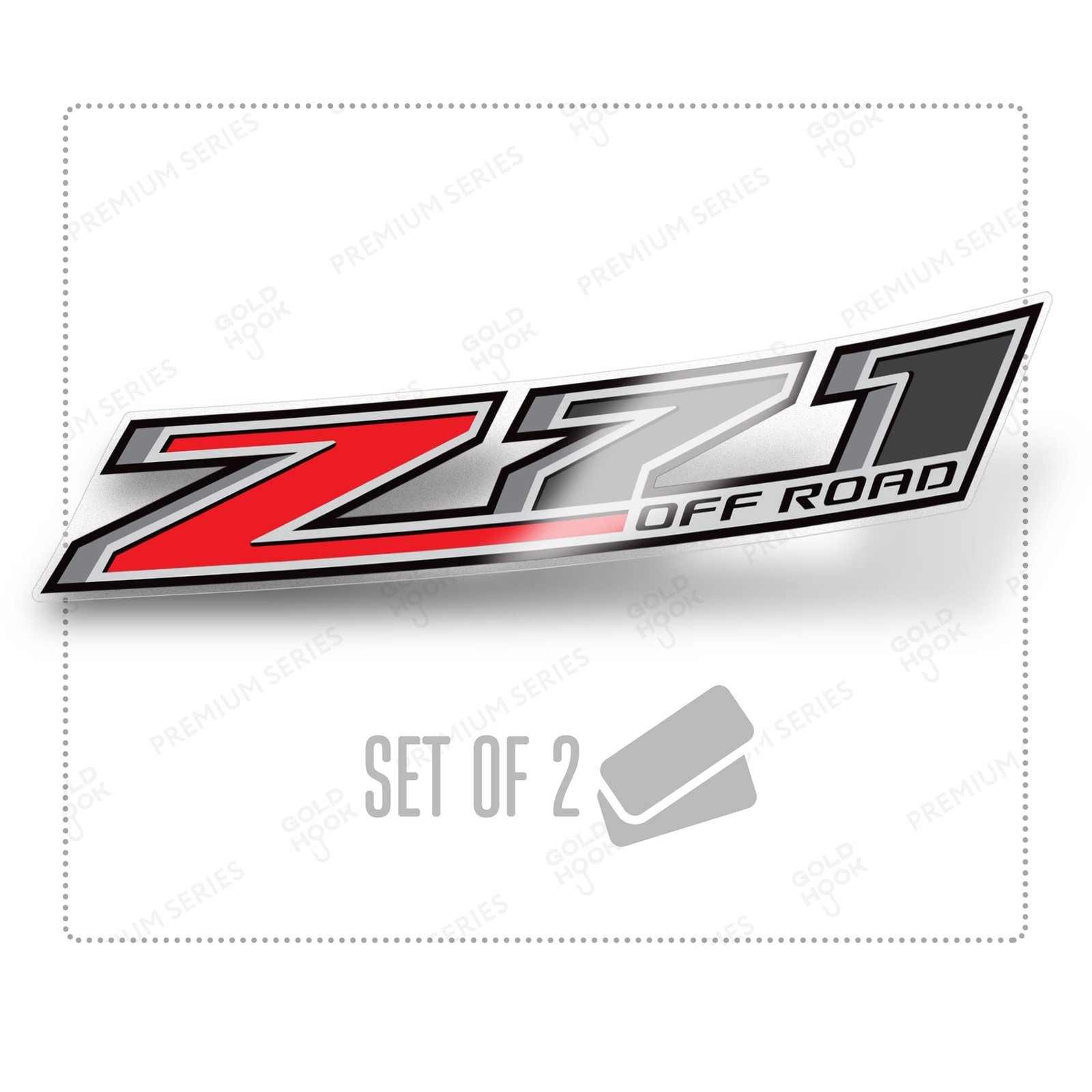 Gold Hook Z71 Off Road Bedside Replacement Decals Compatible with Gold,silver