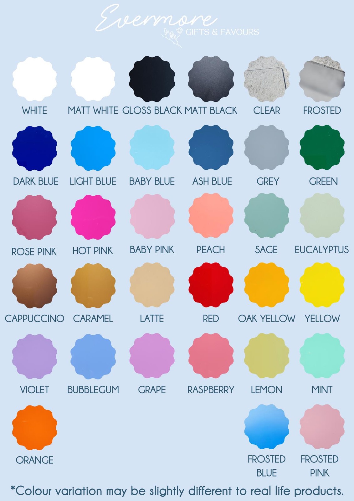 Modern Acrylic Guest Book – Custom Text, Fonts, and Colours