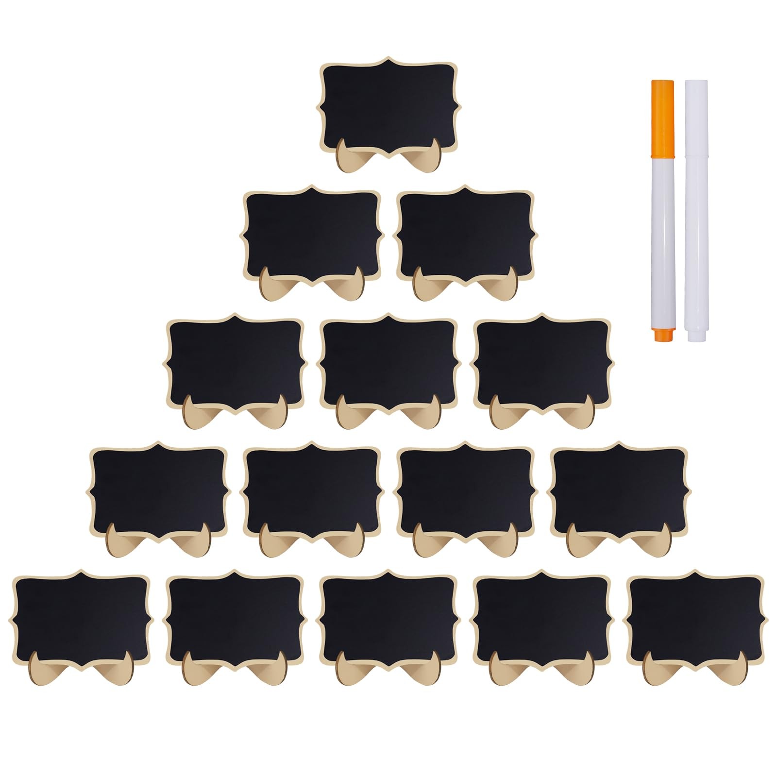 LNAUJS 15 Pcs Small Chalkboards, Mini 3.94 inches by 2.95 inches, Black