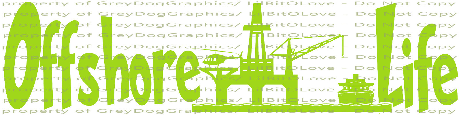 Offshore Life Oil Rig Roughneck Vinyl Decal Oil Platform Rig Industry Sticker