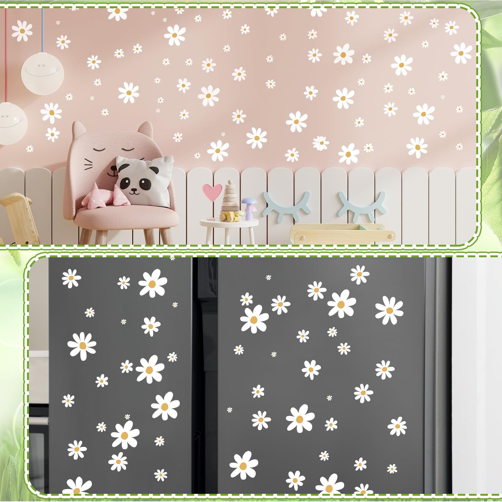 12 Sheets Daisy Stickers 147 Pcs Daisy Flower Car Decals Vinyl Self Adhesive Re