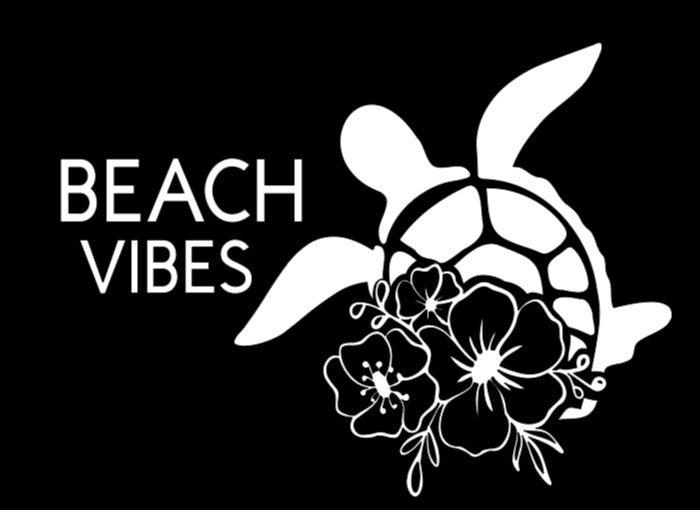 Beach Vibes Summer Vinyl Decal Bumper Sticker Car Window Mirror Art Craft Wall