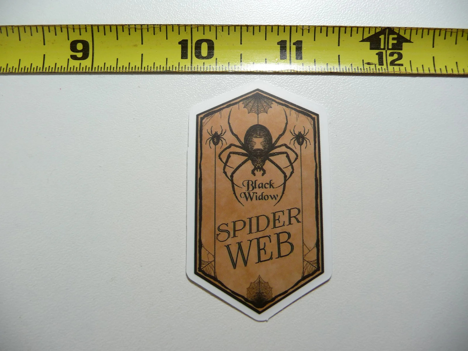 BLACK WIDOW SPIDER WEB SMALL STICKER DECAL WITCHCRAFT POTION SPELL WITCH GOTH