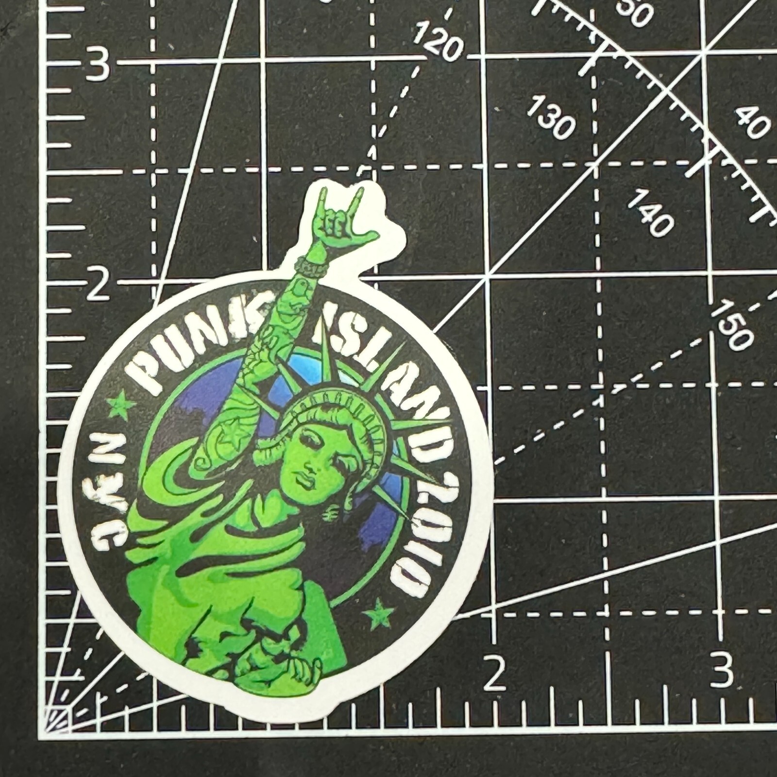 Punk Island 2010 NYC Retro Rock N' Roll Vinyl Decal Sticker Bomb Music Rad