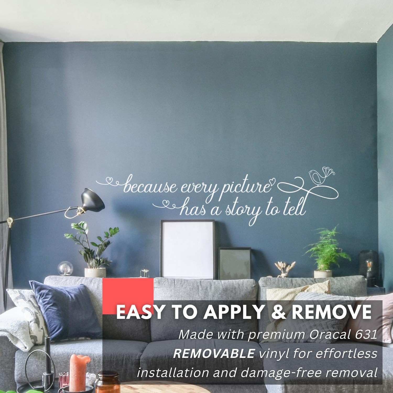 – Because Every Picture – Inspirational Family Love Wall Decal Sticker Quote …