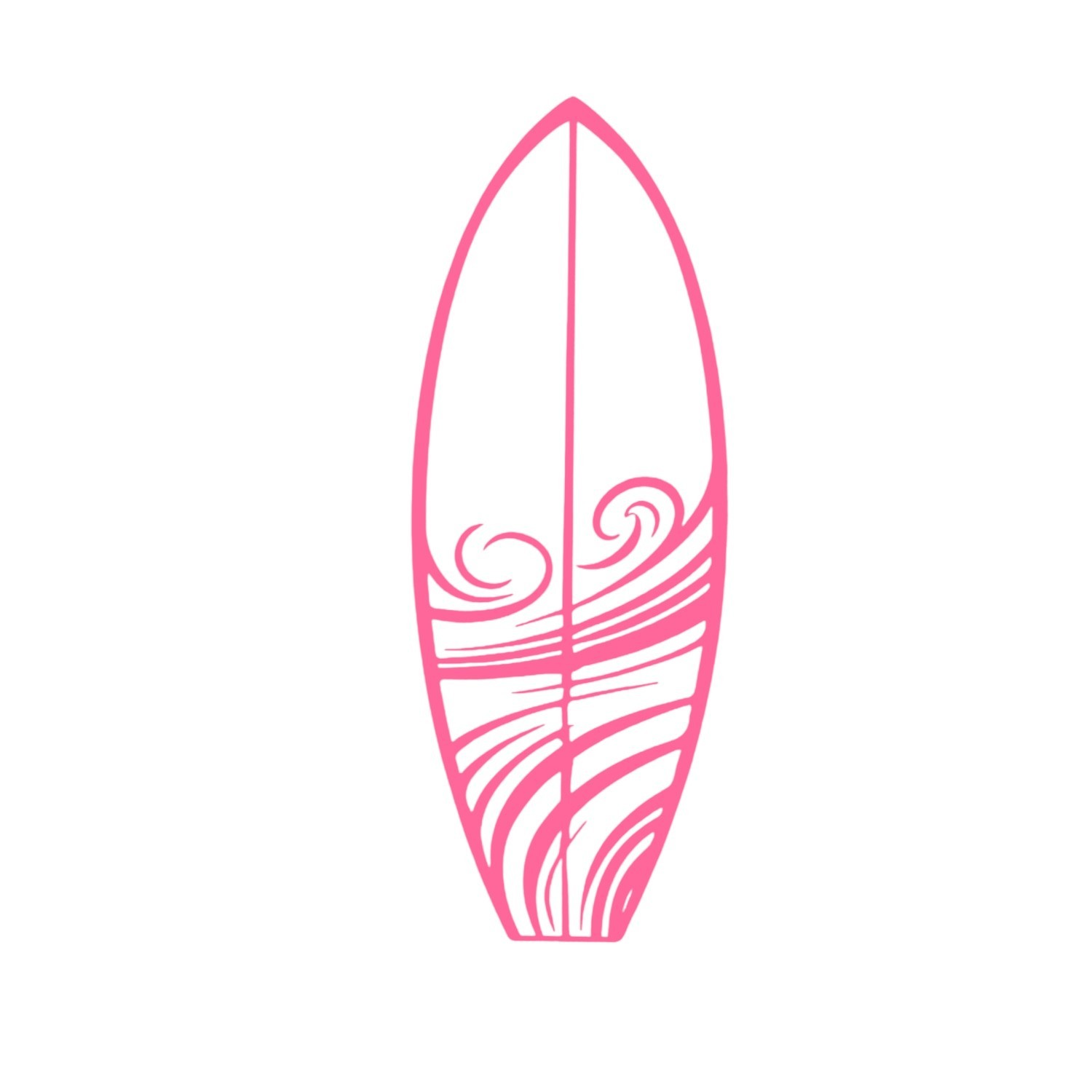 Surfboard Vinyl Decal for car Windows Laptops Any Smooth Surface design #22