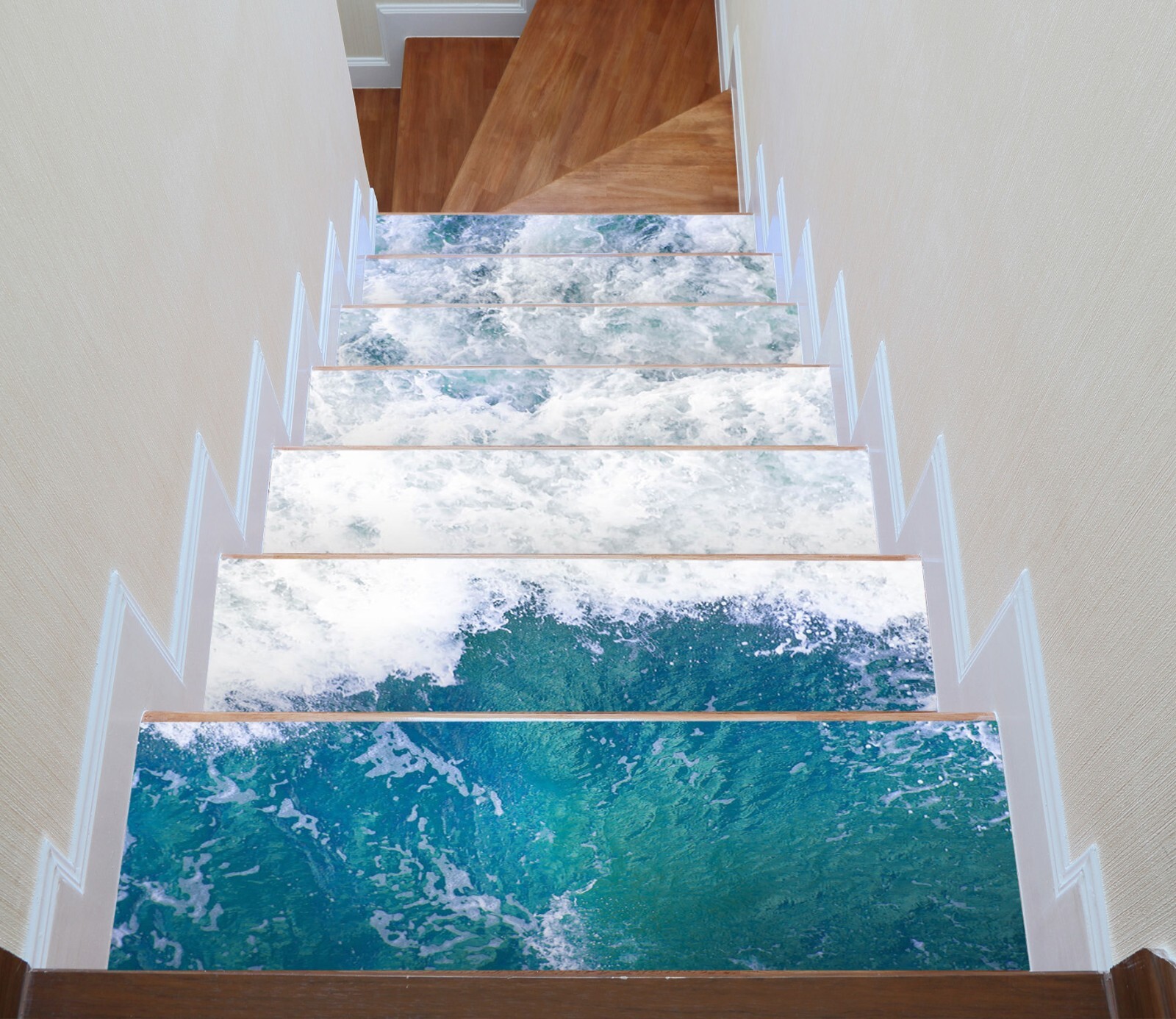 3D Wonderful Sea W054 Stairs Risers Decoration Photo Mural Vinyl Wallpaper Vera