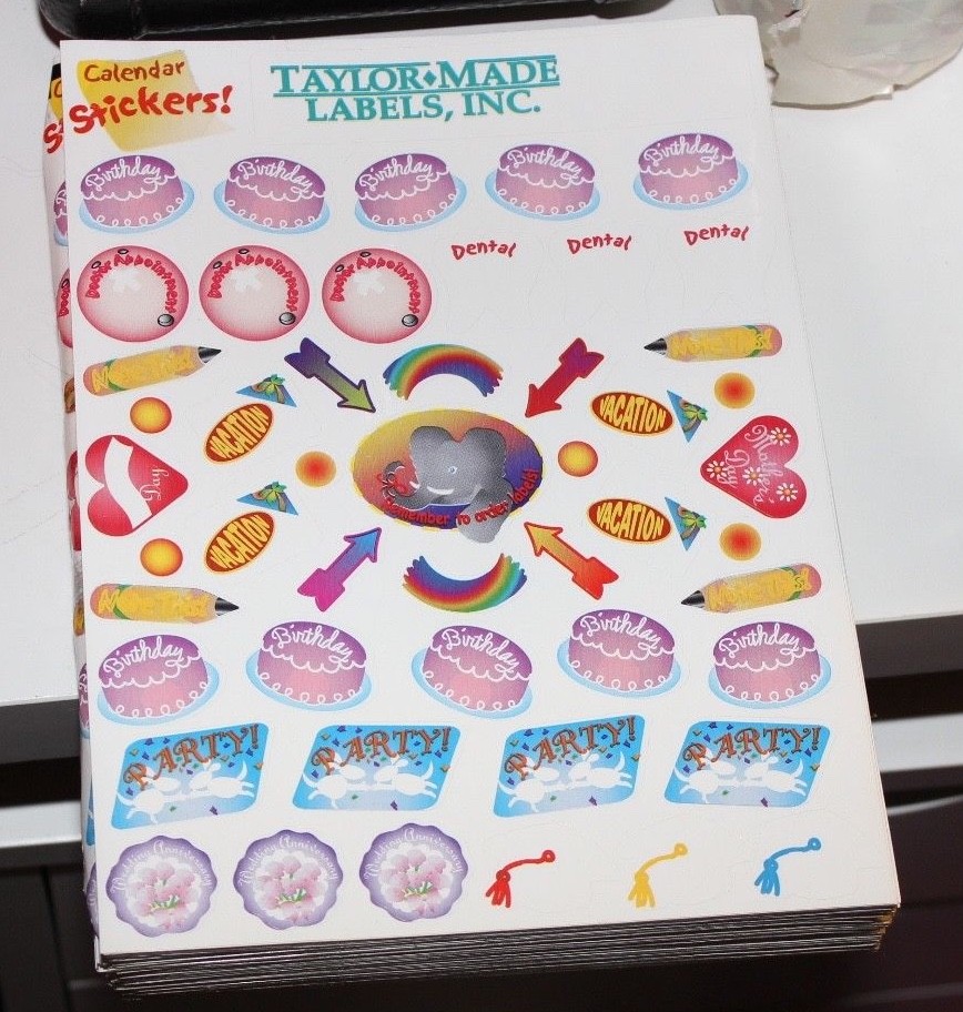 5000+ CALENDAR STICKER LOT CHILD IMPORTANT DENTIST GRADUATION NOTE REMINDER APPT