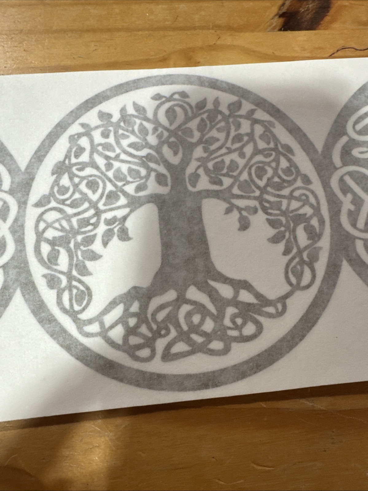 Three Moons Tree Of Life Vinyl Decal Gold. Lg. Unique 10.5”L 5”T. Pagan Celtic