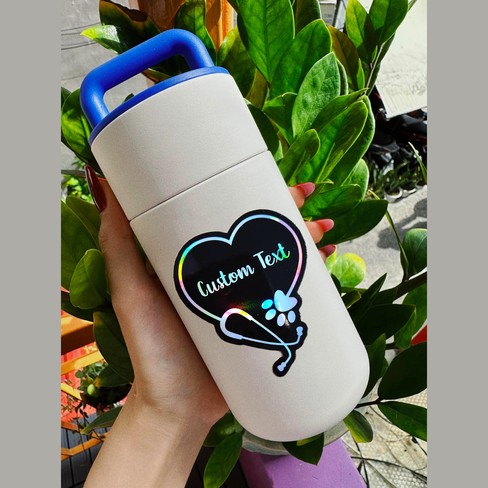 Custom Vet Heart Stethoscope Sticker – Personalized Veterinarian Sticker
