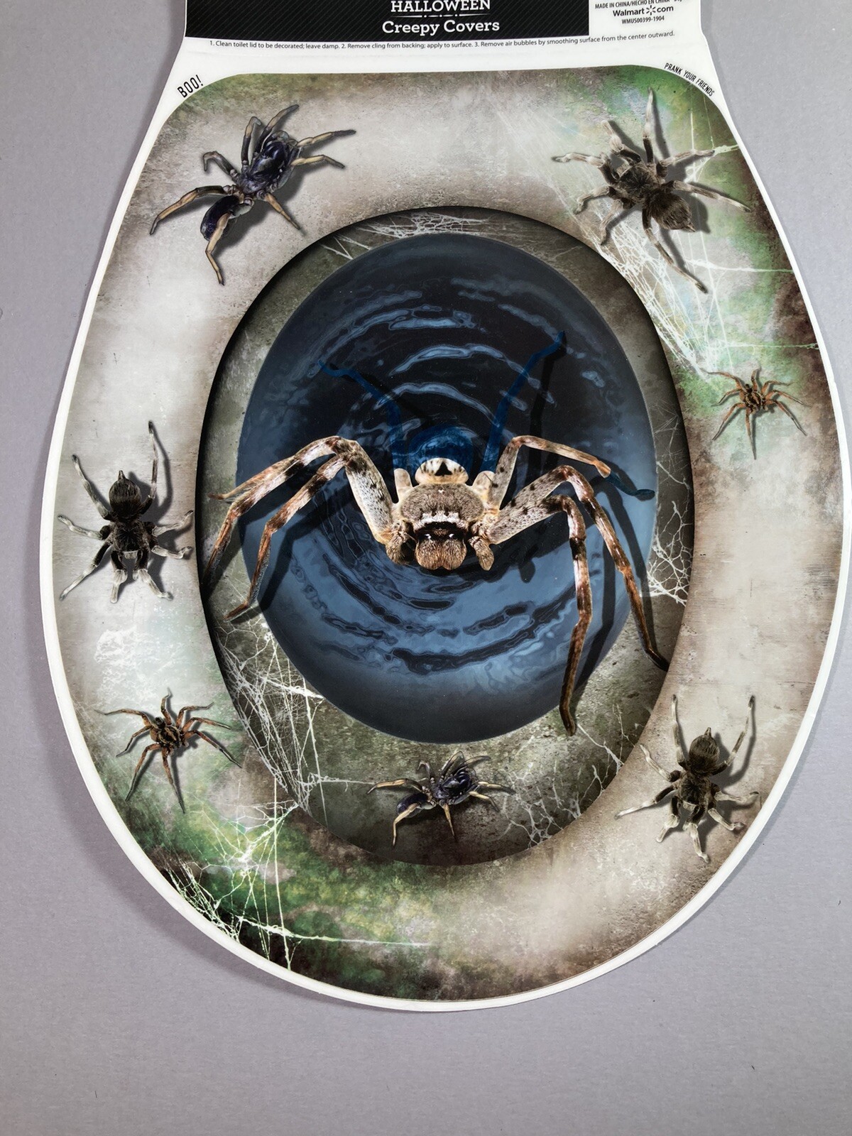 TOILET TOPPER Spiders design 1 cling bathroom lid seat decal sticker Birthday
