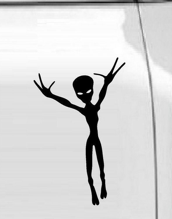 Alien #4 Vinyl Decal Home Décor 6" x 8"